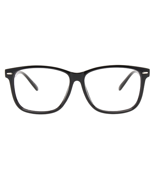 WEGO（ウィゴー）の「WEGO/ウェリントンタイプ(レンズ無し)（メガネ・メンズ・ブラック・FREE）」の2枚目の写真