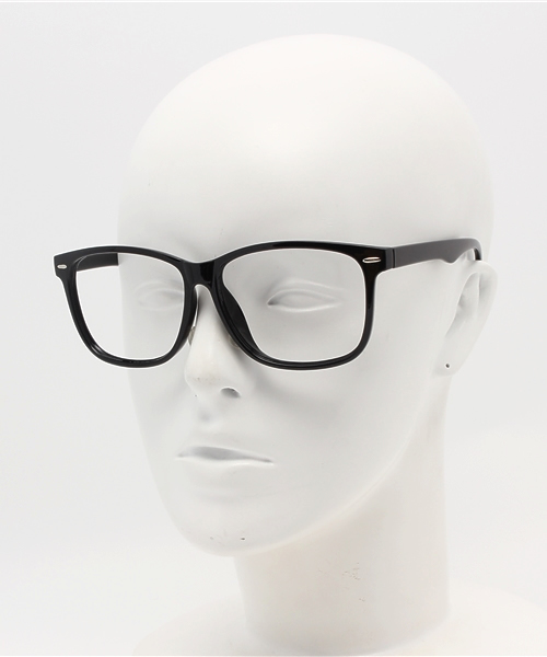 WEGO（ウィゴー）の「WEGO/ウェリントンタイプ(レンズ無し)（メガネ・メンズ・ブラック・FREE）」の10枚目の写真