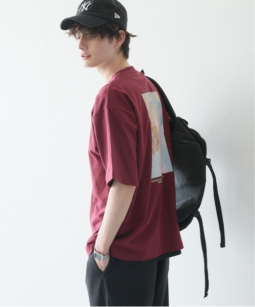 RAGEBLUE（レイジブルー）の「BACK PHOTO PRINT BIG T-SHIRTS/バックフォトプリント/天竺コットン/ビッグシルエットTシャツ（Tシャツ/カットソー・メンズ・ブラック/ホワイト/グリーン/ワインレッド・SMALL/MEDIUM/LARGE）」の16枚目の写真