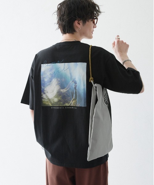 RAGEBLUE（レイジブルー）の「BACK PHOTO PRINT BIG T-SHIRTS/バックフォトプリント/天竺コットン/ビッグシルエットTシャツ（Tシャツ/カットソー・メンズ・ブラック/ホワイト/グリーン/ワインレッド・SMALL/MEDIUM/LARGE）」の21枚目の写真