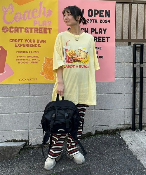 Candy Stripper（キャンディストリッパー）の「CANDY BURGER BIG BIG Tシャツ（Tシャツ/カットソー・レディース・ブラック/オフホワイト/パープル/イエロー・2）」の10枚目の写真