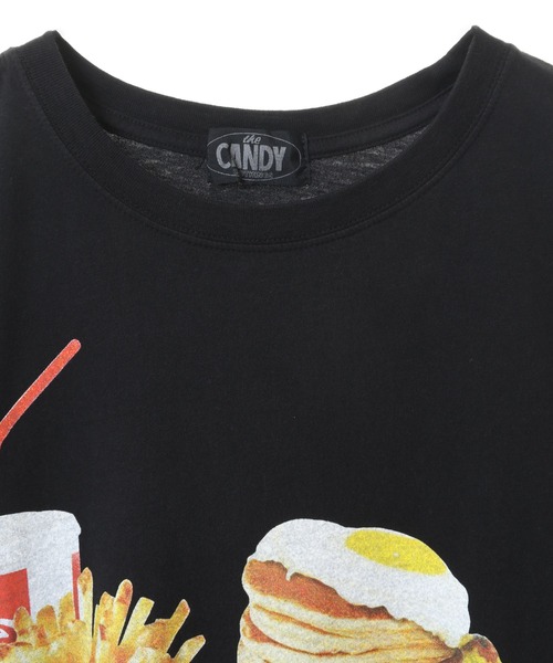Candy Stripper（キャンディストリッパー）の「CANDY BURGER BIG BIG Tシャツ（Tシャツ/カットソー・レディース・ブラック/オフホワイト/パープル/イエロー・2）」の5枚目の写真