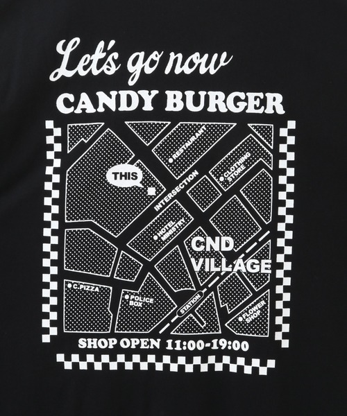 Candy Stripper（キャンディストリッパー）の「CANDY BURGER BIG BIG Tシャツ（Tシャツ/カットソー・レディース・ブラック/オフホワイト/パープル/イエロー・2）」の9枚目の写真