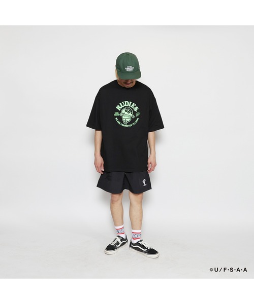 RUDIE'S(ルーディーズ)の「RUDIE'SxCRAYON SHINCHAN CIRCLEMOSH BIGSILHOUETTE TEE/ ルーディーズ×クレヨンしんちゃん サークルモッシュ ビッグシルエットTシャツ(Tシャツ/カットソー・メンズ・ブラック/ホワイト・XXL/XL/L/M/S)」の2枚目の写真