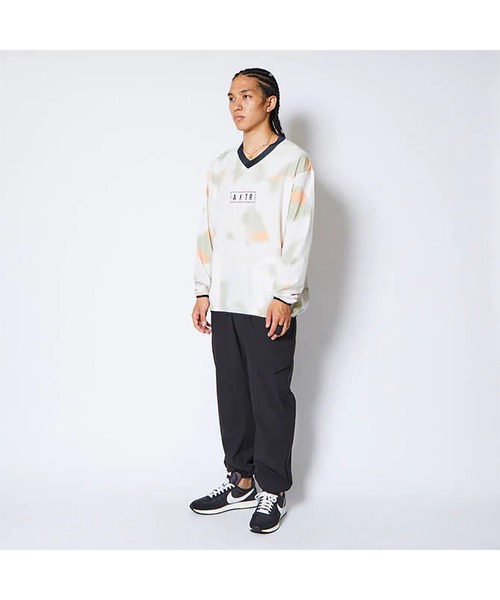 セール】AKTR SCRIBBLE V-NECK PULLOVER SHOOTINNG SHIRTS（アクター