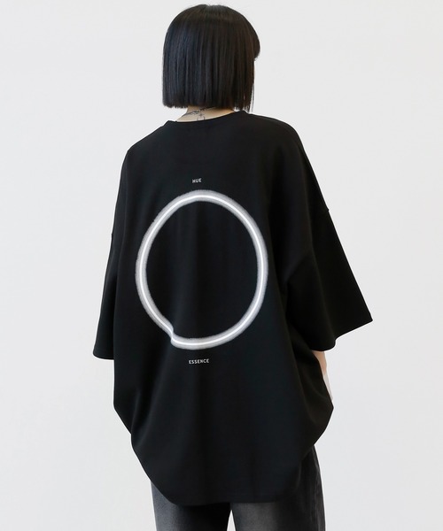 モノトーンビッグサークル半袖T オーバーサイズTシャツ（Tシャツ 