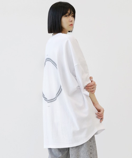 minsobi（ミンソビ）の「モノトーンビッグサークル半袖T オーバーサイズTシャツ（Tシャツ/カットソー・メンズ・ブラック/ホワイト・FREE）」の22枚目の写真