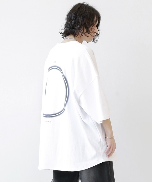 モノトーンビッグサークル半袖T オーバーサイズTシャツ（Tシャツ 