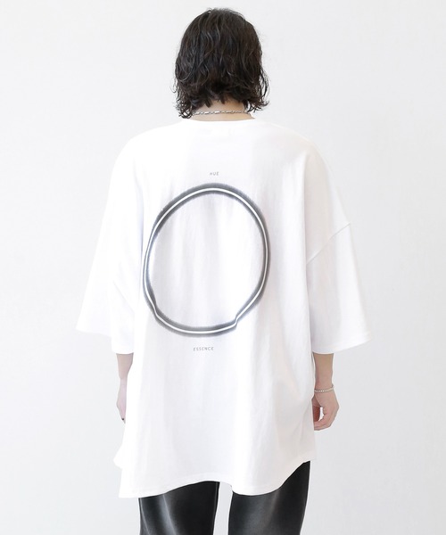 minsobi（ミンソビ）の「モノトーンビッグサークル半袖T オーバーサイズTシャツ（Tシャツ/カットソー・メンズ・ブラック/ホワイト・FREE）」の9枚目の写真
