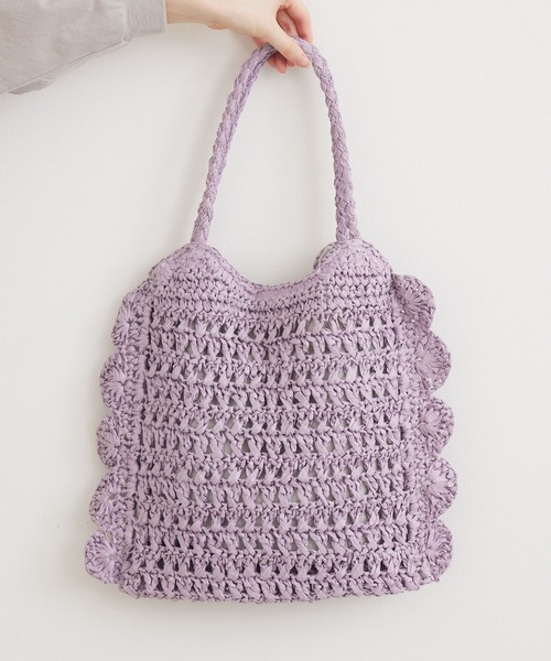 KATHARINE ROSS(キャサリンロス)の「【KATHARINE ROSS】【WEB限定】フローラルカラートートバッグ(かごバッグ・レディース・ベージュ/ラベンダー/ミント/イエロー・MEDIUM)」の12枚目の写真