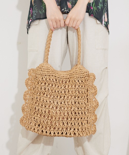 KATHARINE ROSS(キャサリンロス)の「【KATHARINE ROSS】【WEB限定】フローラルカラートートバッグ(かごバッグ・レディース・ベージュ/ラベンダー/ミント/イエロー・MEDIUM)」の21枚目の写真