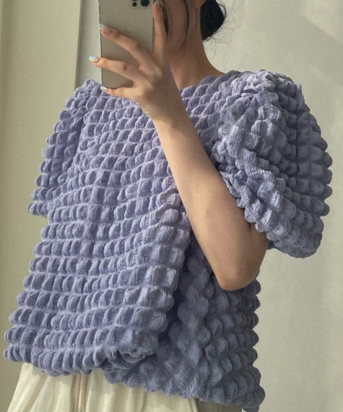 ボリュームスリーブポップコーンプルオーバー（その他トップス）｜Twinkle;pm（トゥインクルピーエム）