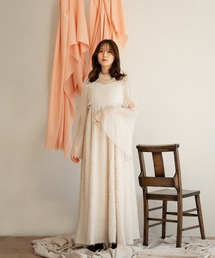 shaggy cut design cami onepiece / シャギーカットキャミワンピース