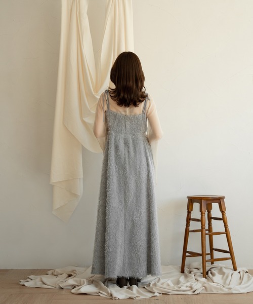 mideal（マイディール）の「shaggy cut design cami onepiece