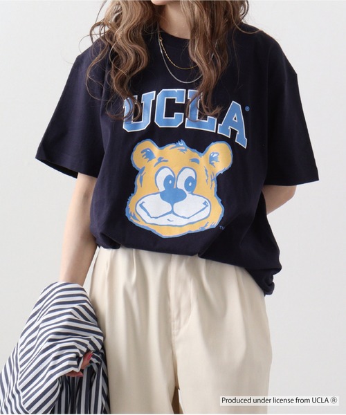 UCLA（ユーシーエルエー）の「UCLA SHORT SLEEVE T-SHIRT（Tシャツ/カットソー・メンズ・ホワイト系2/ネイビー/スミクロ/ホワイト系1/グリーン・M/L/XL）」の5枚目の写真