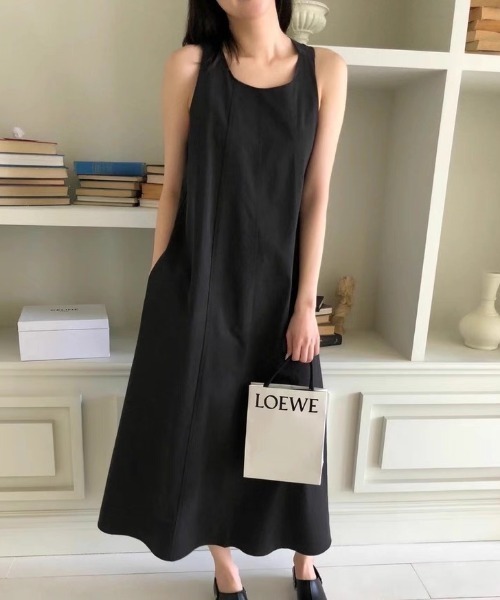 gossip!ロサンゼルス(ゴシップロサンゼルス)の「ポストクロスワンピース(ワンピース・レディース・グリーン/ホワイト/ブラック・FREE)」の1枚目の写真
