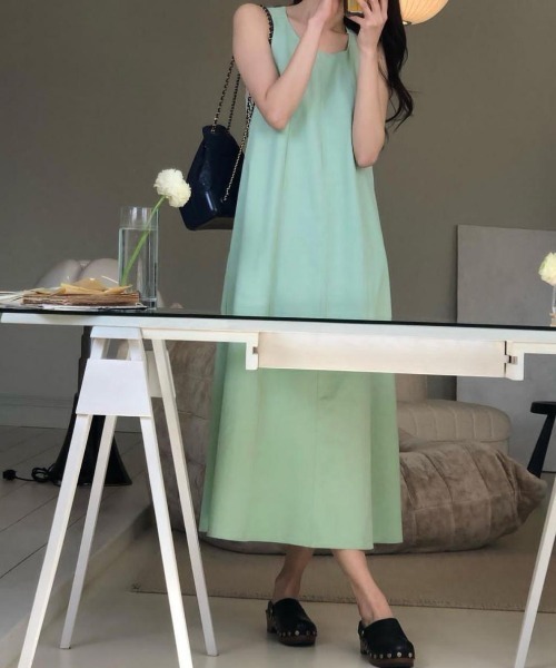 gossip!ロサンゼルス(ゴシップロサンゼルス)の「ポストクロスワンピース(ワンピース・レディース・グリーン/ホワイト/ブラック・FREE)」の18枚目の写真