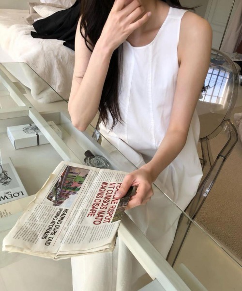 gossip!ロサンゼルス(ゴシップロサンゼルス)の「ポストクロスワンピース(ワンピース・レディース・グリーン/ホワイト/ブラック・FREE)」の5枚目の写真
