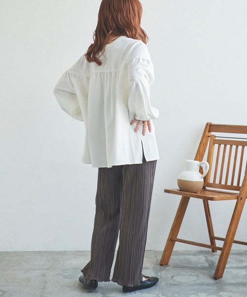mil(ミル)の「【150㎝前後の小柄さんサイズ】ウエストフリルプリーツパンツ【全ゴム・楽ちん】(その他パンツ・レディース・ミント/モカ/ピンクベージュ・XS/S/M)」の14枚目の写真
