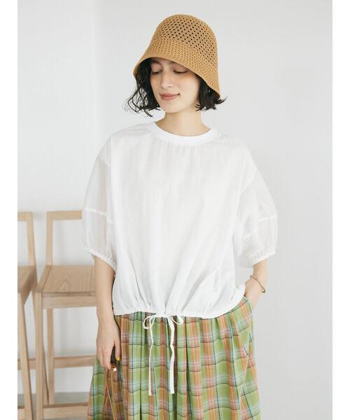CRAFT STANDARD BOUTIQUE(クラフトスタンダードブティック)の「袖シアーランタンブラウス(シャツ/ブラウス・レディース・ブラウン/オフホワイト/ブラック・FREE)」の16枚目の写真