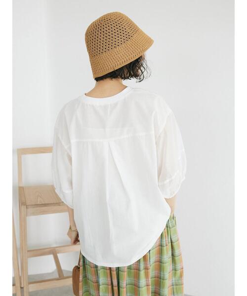 CRAFT STANDARD BOUTIQUE(クラフトスタンダードブティック)の「袖シアーランタンブラウス(シャツ/ブラウス・レディース・ブラウン/オフホワイト/ブラック・FREE)」の17枚目の写真