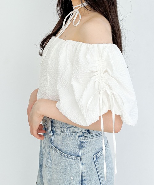 Heather（ヘザー）の「2WAYパフスリーブブラウス 118693（シャツ