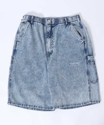 THRASHER（スラッシャー）の「THRASHER（スラッシャー）ワンポイントロゴ刺繍ケミカルウォッシュデニムハーフパンツ/ペインターパンツ メンズ レディース（デニムパンツ・レディース）」