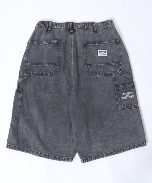 THRASHER（スラッシャー）の「THRASHER（スラッシャー）ワンポイントロゴ刺繍ケミカルウォッシュデニムハーフパンツ/ペインターパンツ メンズ レディース（デニムパンツ・メンズ・ブラック系その他/ブルー系その他・M/XL/L）」の21枚目の写真
