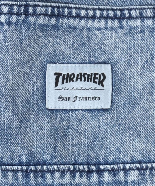 THRASHER（スラッシャー）の「THRASHER（スラッシャー）ワンポイントロゴ刺繍ケミカルウォッシュデニムハーフパンツ/ペインターパンツ メンズ レディース（デニムパンツ・メンズ・ブラック系その他/ブルー系その他・M/XL/L）」の11枚目の写真