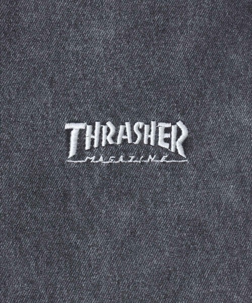 THRASHER（スラッシャー）の「THRASHER（スラッシャー）ワンポイントロゴ刺繍ケミカルウォッシュデニムハーフパンツ/ペインターパンツ メンズ レディース（デニムパンツ・メンズ・ブラック系その他/ブルー系その他・M/XL/L）」の22枚目の写真