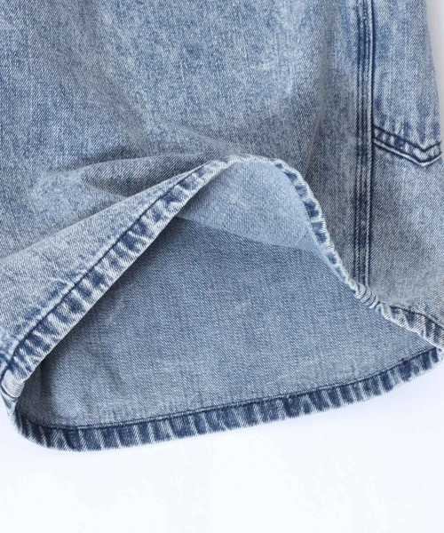 THRASHER（スラッシャー）の「THRASHER（スラッシャー）ワンポイントロゴ刺繍ケミカルウォッシュデニムハーフパンツ/ペインターパンツ メンズ レディース（デニムパンツ・メンズ・ブラック系その他/ブルー系その他・M/XL/L）」の4枚目の写真