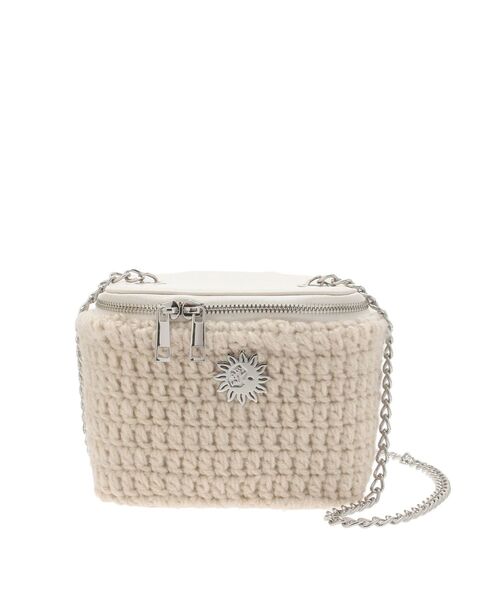 EVRIS（エヴリス）の「バニティーデザインニットBAG（ショルダーバッグ・レディース・ホワイト/ピンク/ブラック・FREE）」の9枚目の写真