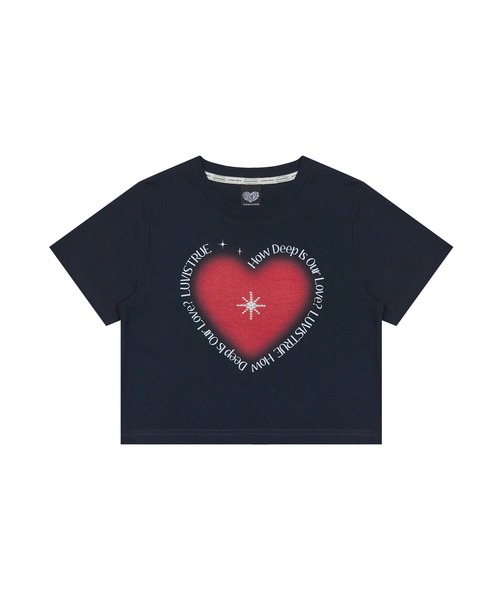 LUVISTRUE（ラヴイズトゥルー）の「TWINKLE HOTFIX CROP TEE（Tシャツ