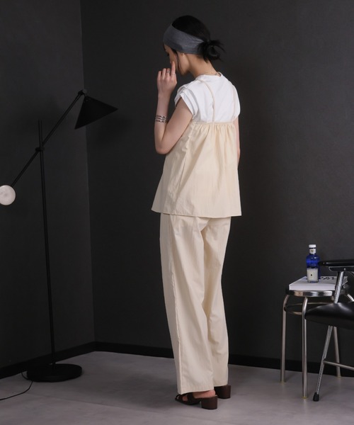 大胆なデザインが魅力☆【KITH】トップスとパンツのセットアップ FRUIT OF THE LOOM/別注 リボンキャミソール ショートパンツ