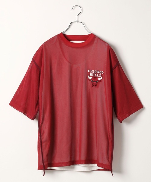 NBA(エヌビーエー)の「【NBA】別注/メッシュアンサンブルプルオーバー(Tシャツ/カットソー・メンズ・レッド/パープル/ブラック・LARGE/MEDIUM)」の4枚目の写真