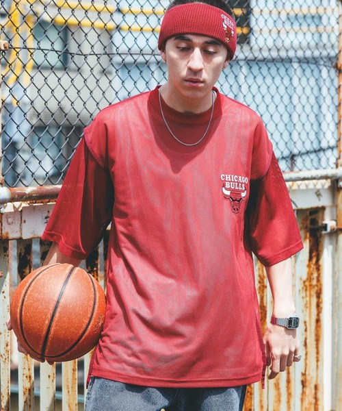 NBA(エヌビーエー)の「【NBA】別注/メッシュアンサンブルプルオーバー(Tシャツ/カットソー・メンズ・レッド/パープル/ブラック・LARGE/MEDIUM)」の10枚目の写真