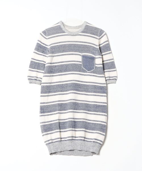 セール/ブランド古着】ボーダー柄ニットワンピース（ワンピース）｜Ron  