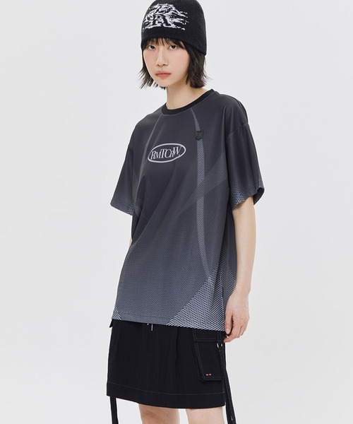 ROMANTIC CROWN（ロマンティッククラウン）の「【UNISEX】ROMANTIC CROWN／サッカｰジャージーT（Tシャツ/カットソー・メンズ・ブラック/ライトブルー・MEDIUM/LARGE）」の5枚目の写真
