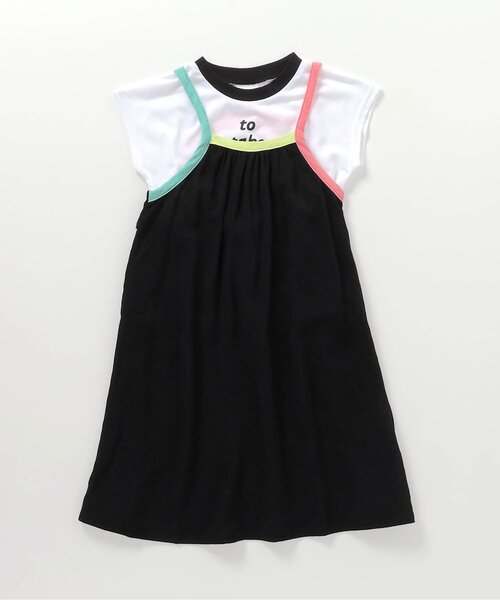 BREEZE（ブリーズ）の「【2Pセット】キャミワンピース×Tシャツ（ワンピース・キッズ・ブラック/グリーン/ピンク・140/90/100/110/120/80/130）」の18枚目の写真