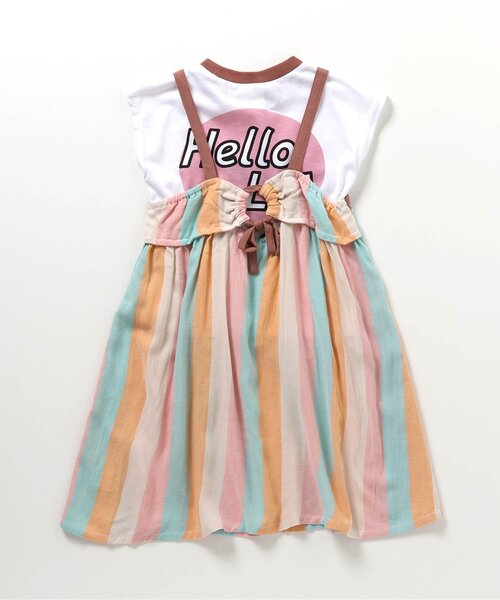 BREEZE（ブリーズ）の「【2Pセット】キャミワンピース×Tシャツ（ワンピース・キッズ・ブラック/グリーン/ピンク・140/90/100/110/120/80/130）」の7枚目の写真