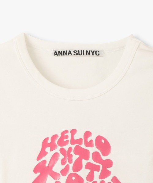 ANNA SUI NYC（アナ スイ エヌ ワイ シー）の「ANNA SUI NYC HELLO KITTY エナメルロゴＴシャツ（Tシャツ/カットソー・レディース・ホワイト・FREE）」の3枚目の写真