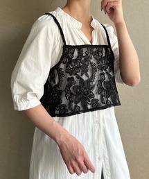 yuhan wang フラワーレースビスチェ