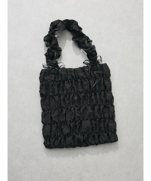 Green　Parks（グリーンパークス）の「・QUONギャザーキルティングリボントートバッグ（トートバッグ・レディース・ブラック/アイボリー/イエロー/ラベンダー・FREE）」の16枚目の写真