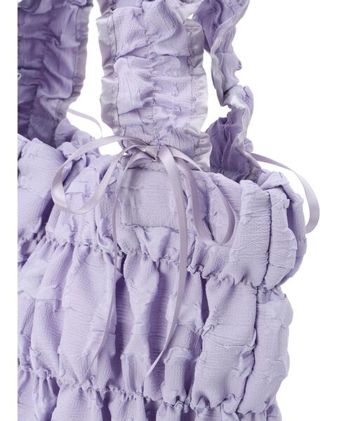 Green　Parks（グリーンパークス）の「・QUONギャザーキルティングリボントートバッグ（トートバッグ・レディース・ブラック/アイボリー/イエロー/ラベンダー・FREE）」の10枚目の写真