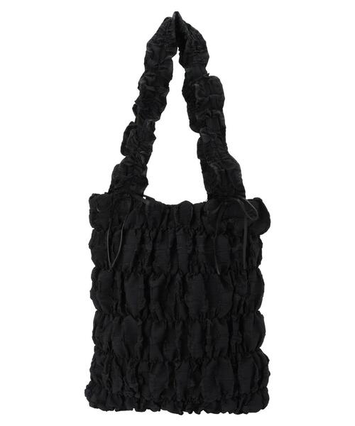 Green　Parks（グリーンパークス）の「・QUONギャザーキルティングリボントートバッグ（トートバッグ・レディース・ブラック/アイボリー/イエロー/ラベンダー・FREE）」の7枚目の写真