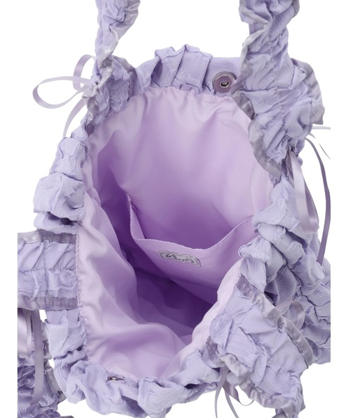 Green　Parks（グリーンパークス）の「・QUONギャザーキルティングリボントートバッグ（トートバッグ・レディース・ブラック/アイボリー/イエロー/ラベンダー・FREE）」の22枚目の写真