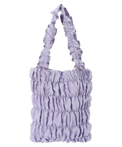 Green　Parks（グリーンパークス）の「・QUONギャザーキルティングリボントートバッグ（トートバッグ・レディース・ブラック/アイボリー/イエロー/ラベンダー・FREE）」の18枚目の写真