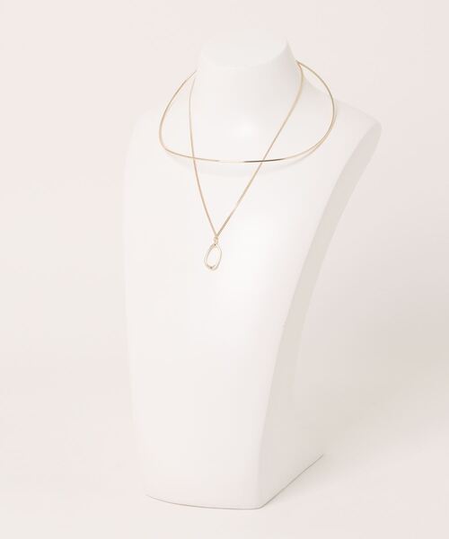 mysty woman（ミスティウーマン）の「2レンチョーカーネックレス（ネックレス・レディース・ライトグレー/ベージュ・FREE）」の18枚目の写真