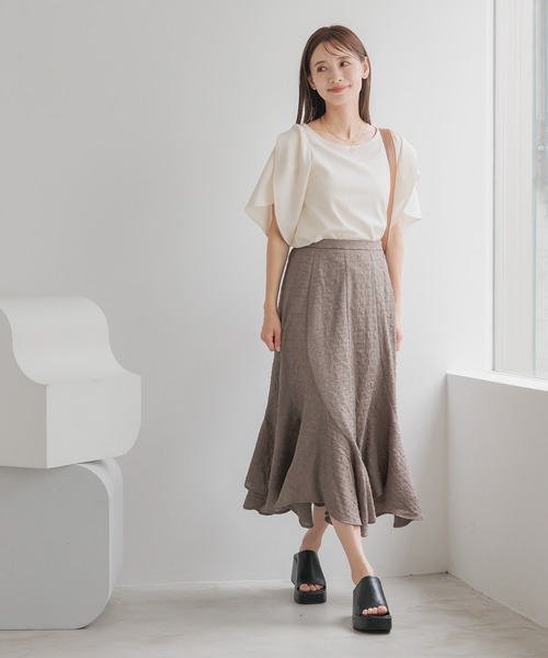 mysty woman（ミスティウーマン）の「2レンチョーカーネックレス（ネックレス・レディース・ライトグレー/ベージュ・FREE）」の5枚目の写真