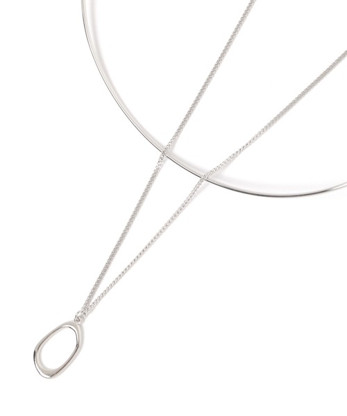 mysty woman（ミスティウーマン）の「2レンチョーカーネックレス（ネックレス・レディース・ライトグレー/ベージュ・FREE）」の11枚目の写真